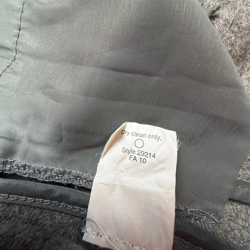 Vintage Y2K J Crew Women Double Breasted Gray Wool Blazer Size 14‎ Relaxed